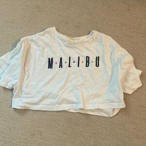 Cropped t-shirt, size small.